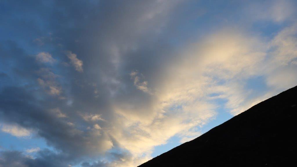 A blue sky with clouds

Description automatically generated