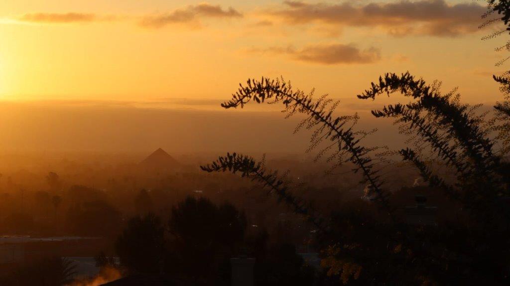 A sunset over a city

Description automatically generated