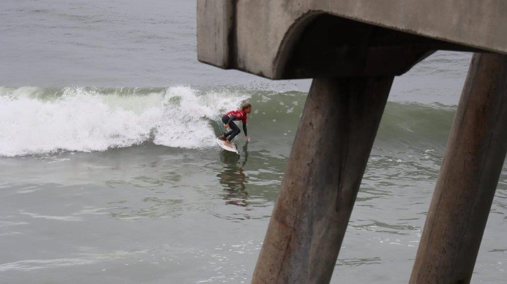 A person surfing in the ocean

Description automatically generated